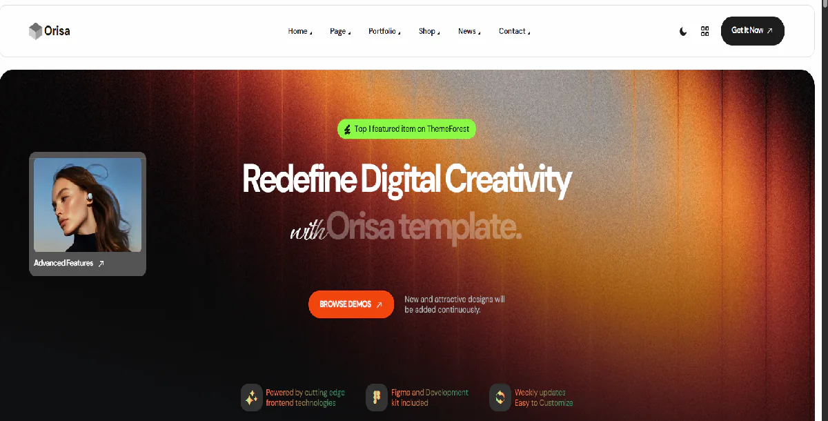 Orisa - Creative Agency & Portfolio HTML Bootstrap 5 Gsap Template